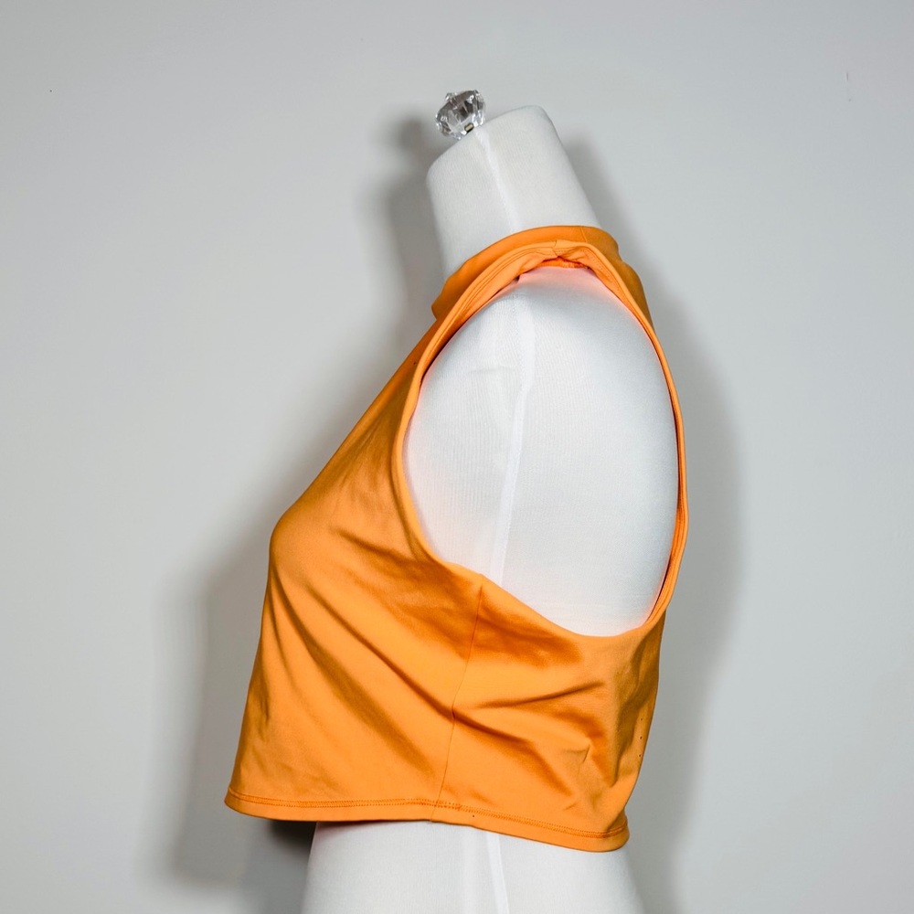 All In Motion Orange Mock Neck Sleeveless Active Crop Top Size L - Picture 2 of 9